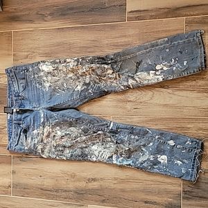 Womens size 6 painted jeans